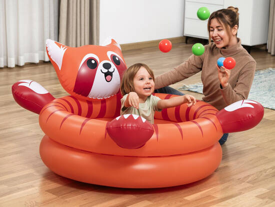 Red PANDA pool with balls 107x94cm Bestway+50 balls 52702