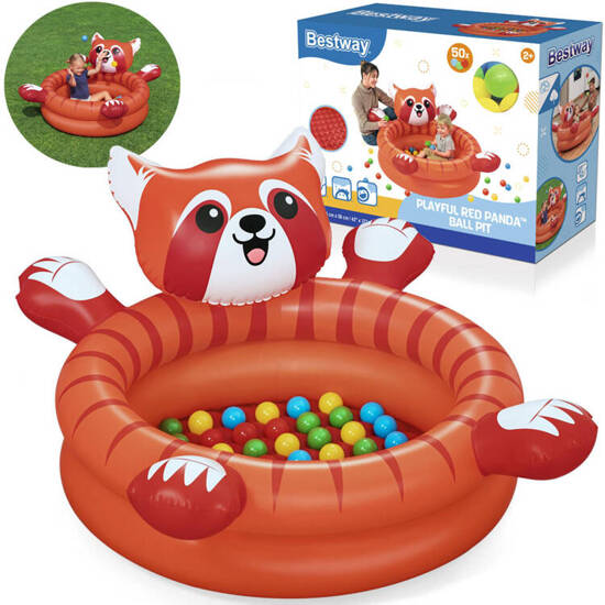 Red PANDA pool with balls 107x94cm Bestway+50 balls 52702