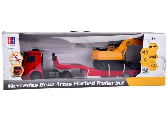 Remote control set Mercedes Truck + Trailer Excavator scale 1:26 RC0693