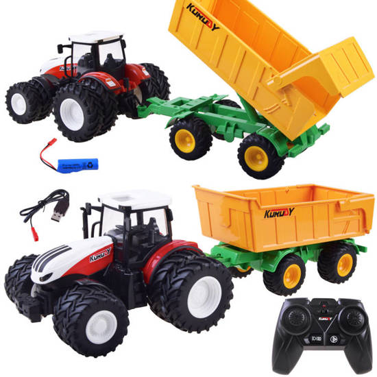 Remote control tractor rubber wheels + RC0601 trailer