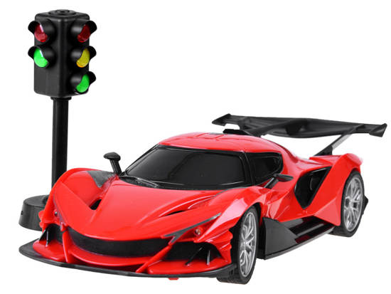 Remote controlled SPORT car + steering wheel + signaling RC0589 CZ