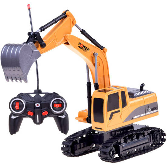 Remote-controlled excavator with RC0509 remote control