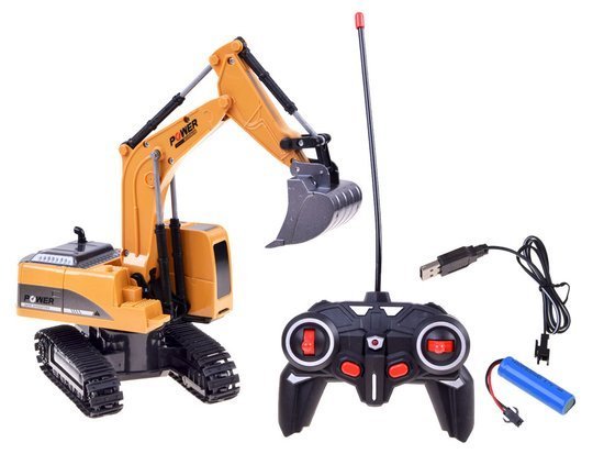 Remote-controlled excavator with RC0509 remote control