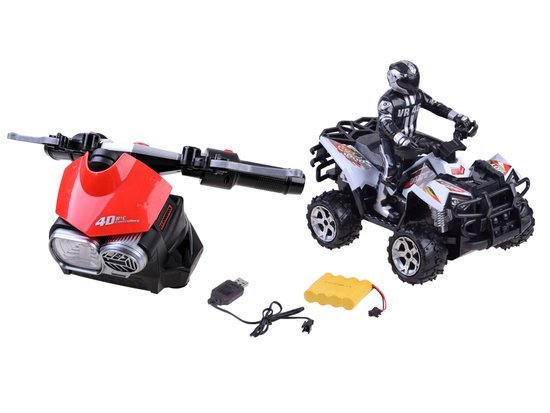 Remote controlled quad + RC0560 steering wheel remote control