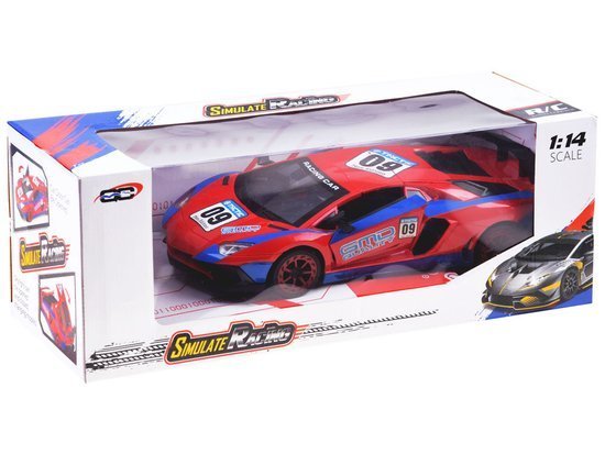 Remote-controlled sports car with RC0501 remote control