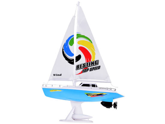 Remotely controlled sailing yacht Sailboat with remote control steering wheel RC0639