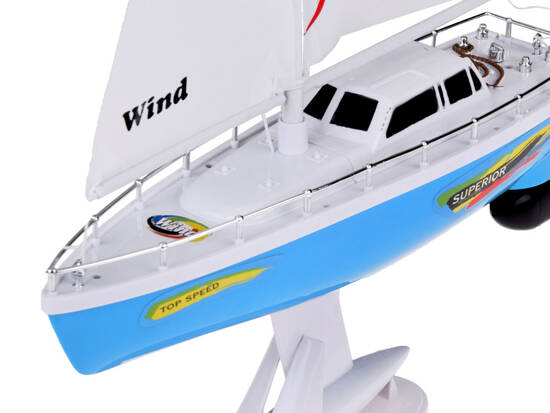 Remotely controlled sailing yacht Sailboat with remote control steering wheel RC0639