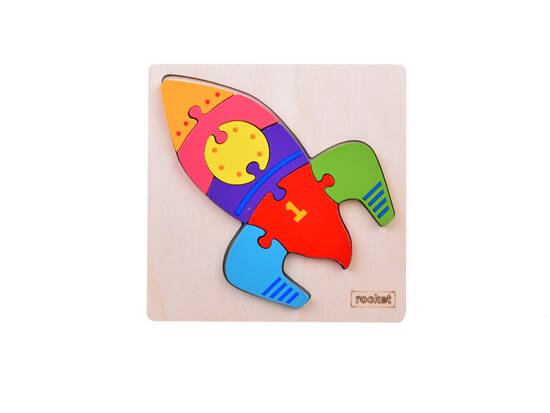 Rocket Wooden Puzzle Educational puzzle for children ZA5370