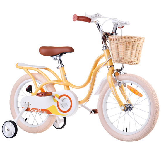 RoyalBaby Bicycle 16" Little Swan retro children's basket side wheels RB16-18