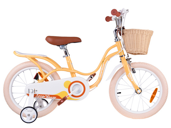 RoyalBaby Bicycle 16" Little Swan retro children's basket side wheels RB16-18