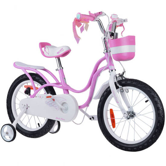 RoyalBaby Bicycle 16" Little Swan retro children's basket side wheels RB16-18