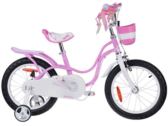 RoyalBaby Bicycle 16" Little Swan retro children's basket side wheels RB16-18