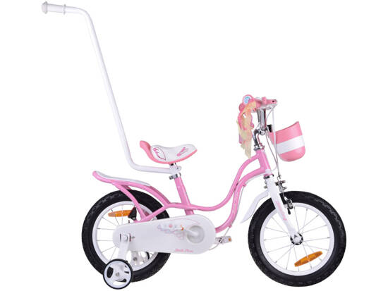 RoyalBaby Children's Bicycle 14" Little Swan, basket, side wheels RB14-18