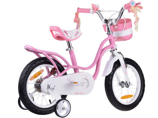 RoyalBaby Children's Bicycle 14" Little Swan, basket, side wheels RB14-18