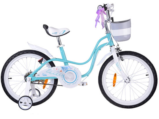 RoyalBaby Children's bicycle 18" Little Swan, basket, side wheels RB18-18