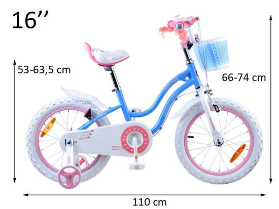 RoyalBaby STAR GIRL girls' bicycle 16 inch basket side wheels RB16G-1