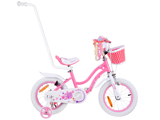 RoyalBaby STAR GIRL girls' bike 14" basket side wheels pusher RB14G-1