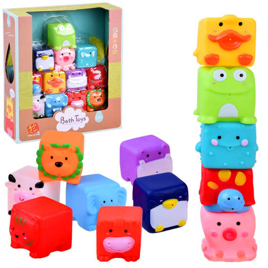 Rubber ANIMALS bath toys 12 pcs ZA2813