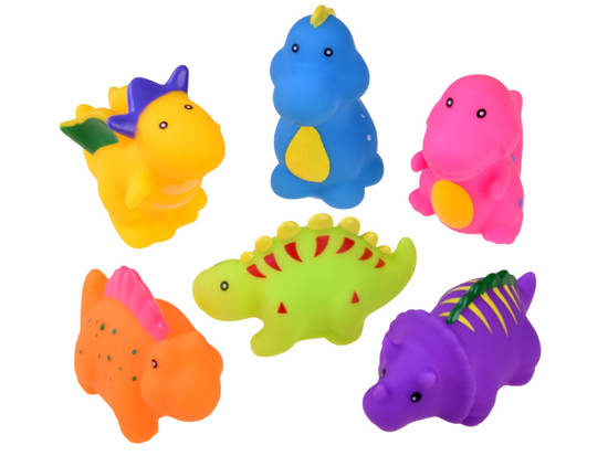 Rubber Dinosaurs bath toys 6 pcs ZA4341