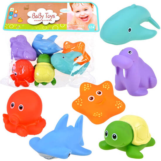 Rubber sea animals set of 6 A3510