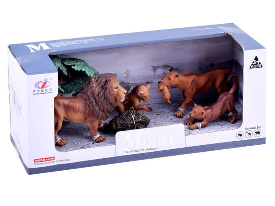 SAFARI ANIMALS SERIES Lion Family Figurine Set ZA2990 COLLECTION