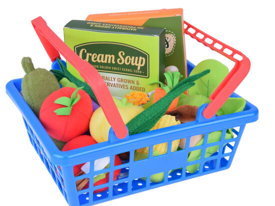 SOFT Set SHOPPING Basket Material Vegetables Groceries ZA5245