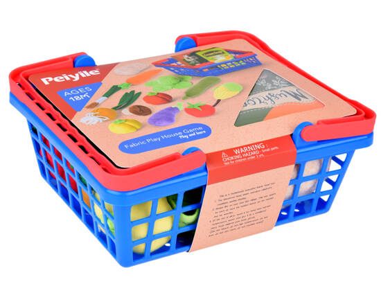 SOFT Set SHOPPING Basket Material Vegetables Groceries ZA5245