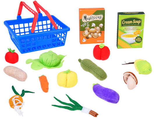 SOFT Set SHOPPING Basket Material Vegetables Groceries ZA5245