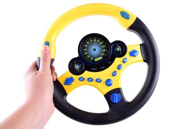 STEERING WHEEL Interactive toy Sound + light Vehicle sounds ZA3347