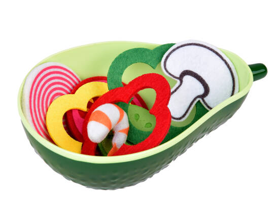 Salad set avocado bowl vegetables cutlery ZA5243