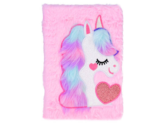 Secret Notebook Diary Pink Unicorn with Heart Glitter ZA5338