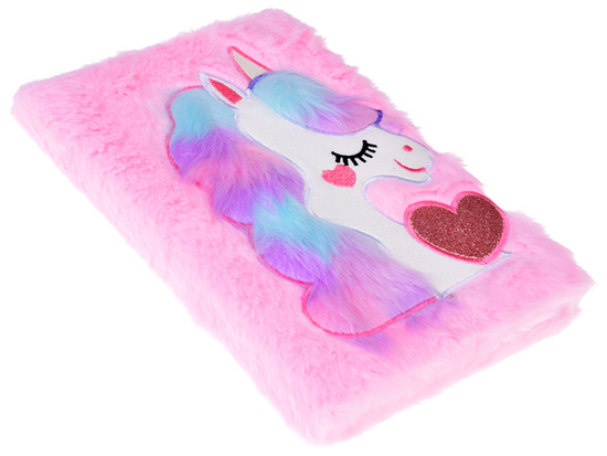 Secret Notebook Diary Pink Unicorn with Heart Glitter ZA5338