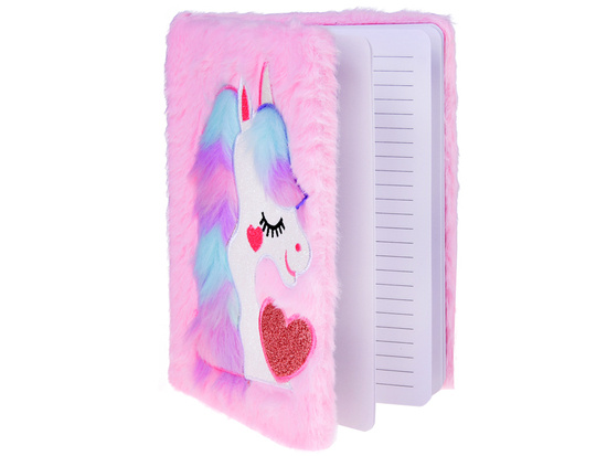 Secret Notebook Diary Pink Unicorn with Heart Glitter ZA5338