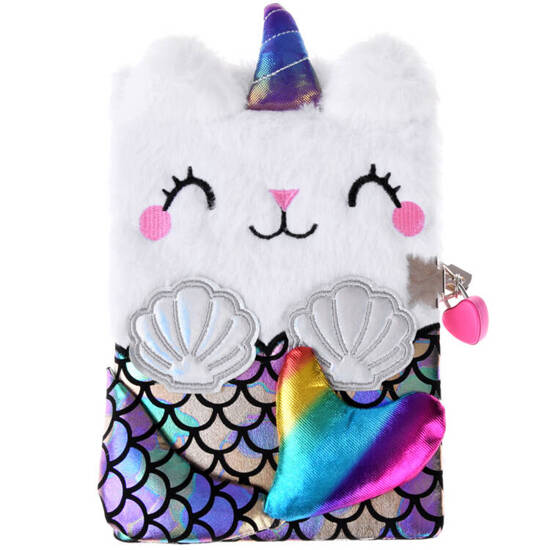 Secret diary notebook with a charming Cat Unicorn Mermaid ZA4821