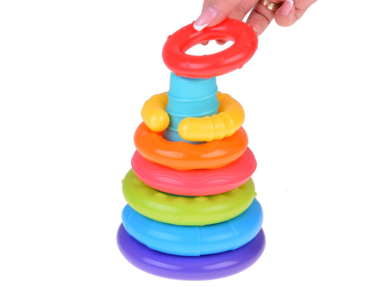 Sensory pyramid colorful stacking discs for children ZA5283