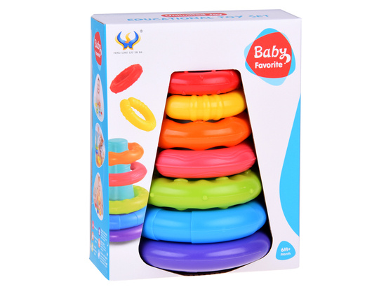 Sensory pyramid colorful stacking discs for children ZA5283