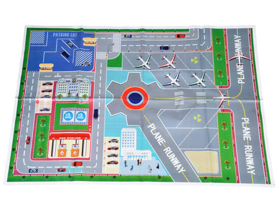 Set Airport Parking Plane Cars + Mat ZA5395