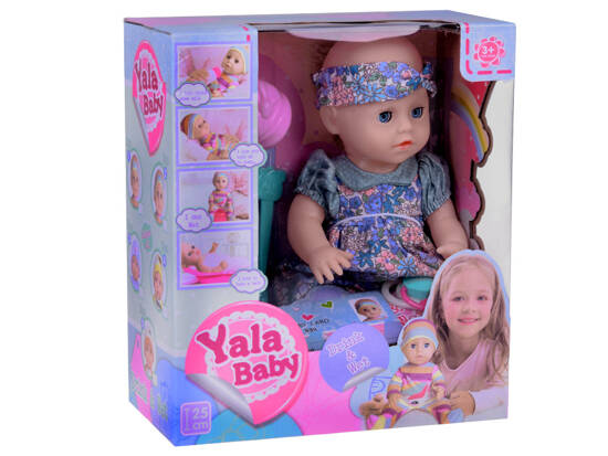 Set Rubber Baby Doll + accessories + drinks + pees + moves eyes ZA5154