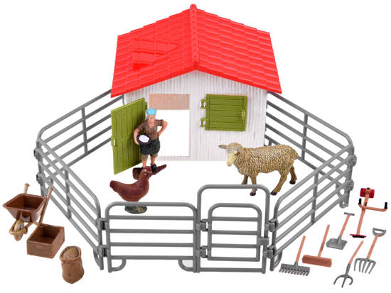 Set farm barn animal figurines sheep ZA4297B