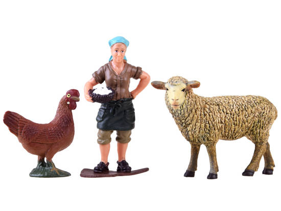 Set farm barn animal figurines sheep ZA4297B