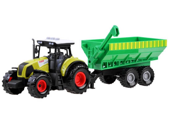 Set of 3 x Tractor with a trailer for a farmer ZA3908