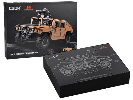 Set of 3935 blocks Military vehicle Humvee 1:8 movable elements ZA5252