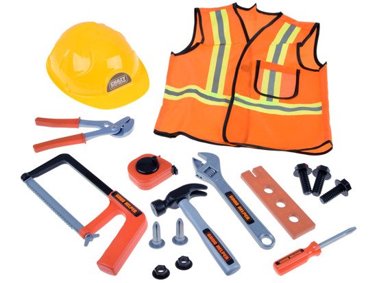 Set of a small builder costume + tools ZA3198