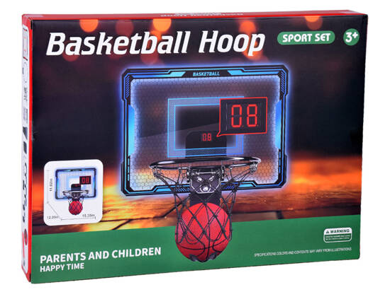 Set of basketball backboard, basket, point counter, ball SP0809