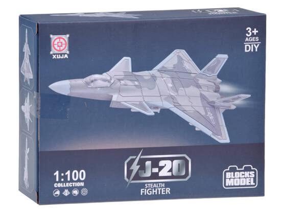 Set of building blocks J-20 combat plane model 1:100 ZA5026