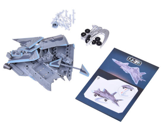 Set of building blocks J-20 combat plane model 1:100 ZA5026