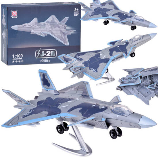 Set of building blocks J-20 combat plane model 1:100 ZA5026