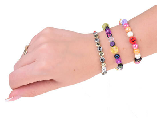 Set of colorful Beads make Bracelet Brooch Earrings 22 colors ZA 5298