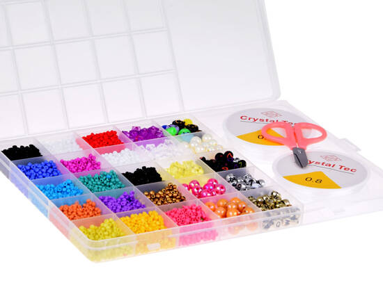 Set of colorful Beads make Bracelet Brooch Earrings 22 colors ZA 5298