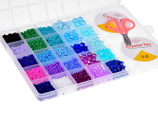 Set of colorful Crystal Beads for making Bracelets 24 colors ZA 5297